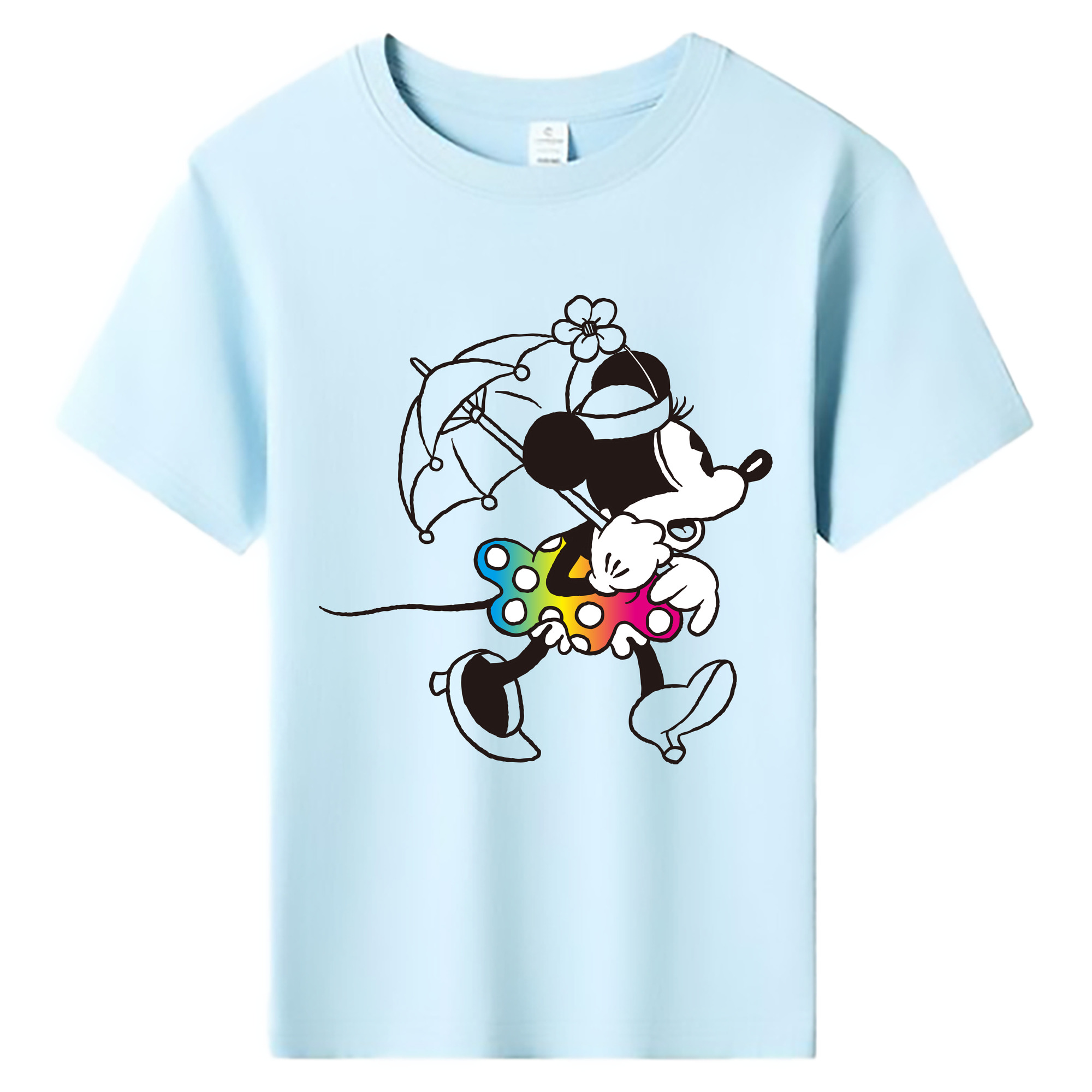 ミッキーマウス Mickey Mouse 綿100％キッズTシャツ（フロントプリント）